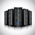 Network servers set Royalty Free Stock Photo