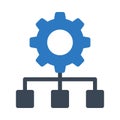 Network setting vector glyph color icon