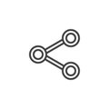 Network share line icon