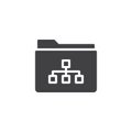 Network shared folder icon vector