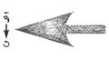 Network Sharp Left Arrow Vector Mesh Royalty Free Stock Photo