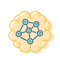 Network Sign On Brain Icon Social Media Analysis Royalty Free Stock Photo
