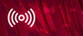 Network signal icon Abstract design bright red banner background Royalty Free Stock Photo