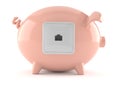 Network socket with piggy bank Royalty Free Stock Photo