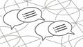 Network of Speech Bubbles Infographic Vector, vector design Generative AI Royalty Free Stock Photo
