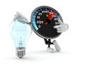 Network speed meter character with light bulb