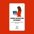 network speed quantum internet vector