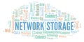 Network Storage word cloud. Royalty Free Stock Photo
