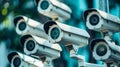 A network of surveillance cameras set up to monitor potential smuggling routes and illicit trade activities.