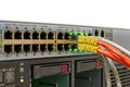 Network Switch with Cables Royalty Free Stock Photo