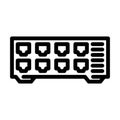network switch data center line icon vector illustration