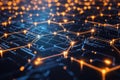 Network System, Nodes Connect Globally, Illuminating Innovation\'s Future