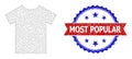 Unclean Bicolor Most Popular Seal and T-Shirt Web Icon Royalty Free Stock Photo