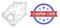 Net Tag Web Mesh and Scratched Bicolor Coupon Code Stamp