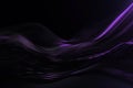 Network technology background Futuristic tech black background and purple waves Low poly 3d wire illustration made with Royalty Free Stock Photo