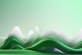 Network technology background futuristic tech green and white wave background. Low poly 3d wire made with generative AI Royalty Free Stock Photo