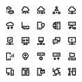Network Technology Vector Icons 4 Royalty Free Stock Photo