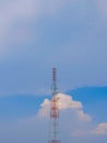 network tower with blue sky as background