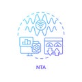 Network traffic analysis blue gradient concept icon Royalty Free Stock Photo