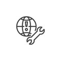Network Troubleshooting line icon