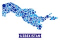 Uzbekistan Map Links Composition