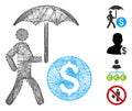 Network Walking Banker with Umbrella Vector Mesh