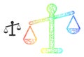 Network Weight Disbalance Mesh Icon with Rainbow Gradient