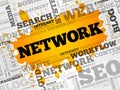Network word cloud Royalty Free Stock Photo
