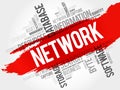 Network word cloud Royalty Free Stock Photo