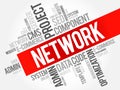 Network word cloud collage Royalty Free Stock Photo