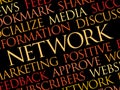 Network word cloud collage Royalty Free Stock Photo