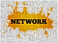 Network word cloud collage Royalty Free Stock Photo