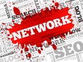 Network word cloud Royalty Free Stock Photo
