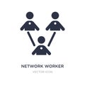 network worker icon on white background. Simple element illustration from People concept Royalty Free Stock Photo