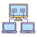 Network workflow Fill Vector icon which can easily modify or edit