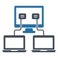 Network workflow Glyph Isolated Vector icon which can easily modify or edit