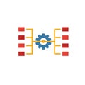 Network Workflow icon. Flat creative element from big data icons collection. Colored network workflow icon for templates, web