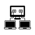 Network workflow Vector Icon which can easily modify or edit