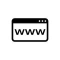 Network www icon. Internet http address symbol.