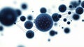 Networked data points form clusters with one outlier. Visualizing data anomaly detection. Illustrates complex data structure.