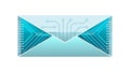 Networked Email: Digital Envelope with Circuit Connections, vector design Generative AI Royalty Free Stock Photo