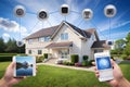 Networked home security system Royalty Free Stock Photo