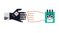 Networked Information System, Connected Data Hub, vector design Generative AI Royalty Free Stock Photo