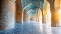 Networked Reality at Golestan Palace, Tehran Blue Dot Network Merging Tech with History Royalty Free Stock Photo
