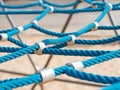 Networked ropes on climbing frame