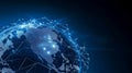 A Networked World Showcasing Global Connectivity Through Digital Communication and Technology Royalty Free Stock Photo