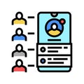 networking application color icon vector illustration