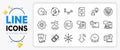 Networking, Cardboard box and Crepe line icons. For web app. Vector