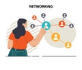 Networking. Characters collaboration, establishment of partnership or friendship Royalty Free Stock Photo
