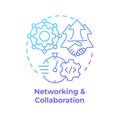 Networking and collaboration blue gradient concept icon Royalty Free Stock Photo